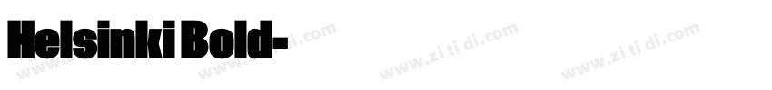 Helsinki Bold字体转换